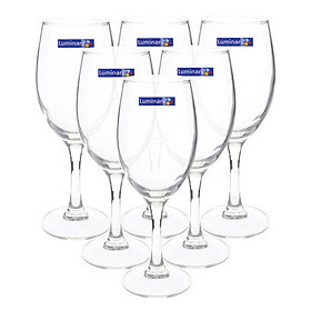 Bộ 6 Ly Rượu Vang Trắng Thủy Tinh Luminarc Raindrop H5702 350ml